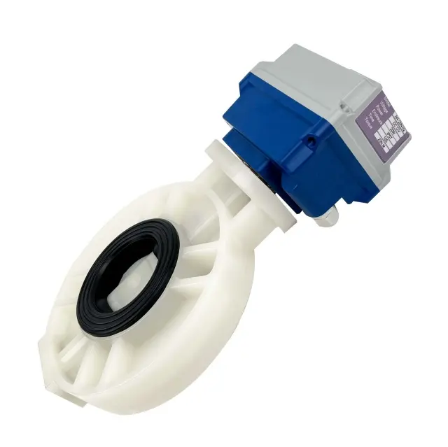 Elektrisk On-Off PVDF fjärilsventil